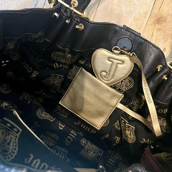 Juicy Couture Vintage Y2K Black Leather Handbag - Picture 13 of 16